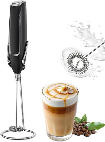 Milk frother handheld - milk, battery